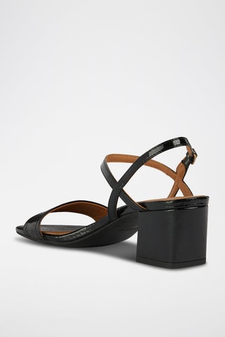 Gelakte Leren Sandalen met Hak New Eraklia 50  - Zwart