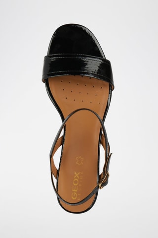 Gelakte Leren Sandalen met Hak New Eraklia 50  - Zwart