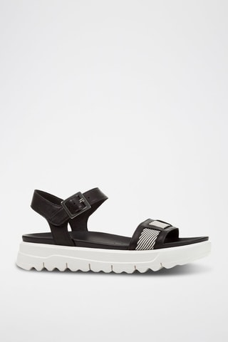 Leren Platform Sandalen Xan2.1S  - Zwart
