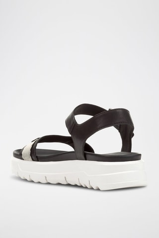 Leren Platform Sandalen Xan2.1S  - Zwart