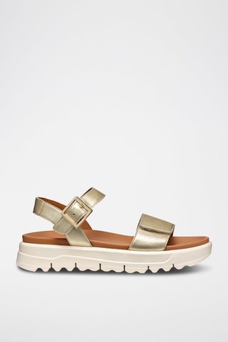 Leren Platform Sandalen met Hak Xan2.1S  - Goudkleurig