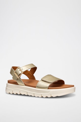 Leren Platform Sandalen met Hak Xan2.1S  - Goudkleurig
