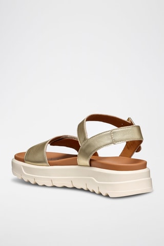 Leren Platform Sandalen met Hak Xan2.1S  - Goudkleurig