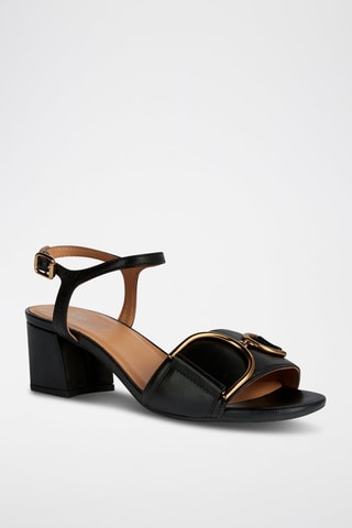 Leren Sandalen met Hak New Eraklia 50  - Zwart