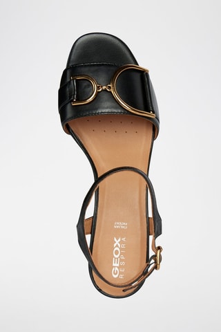 Leren Sandalen met Hak New Eraklia 50  - Zwart