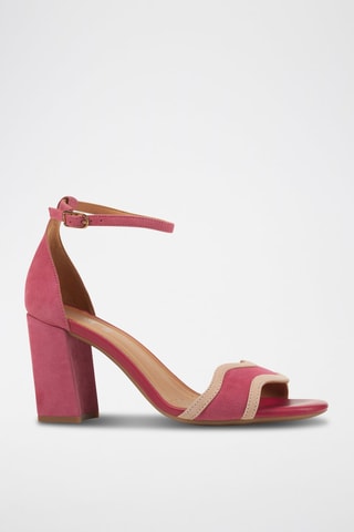 Nubuck Sandalen met Hak New Eraklia 80 - Roze