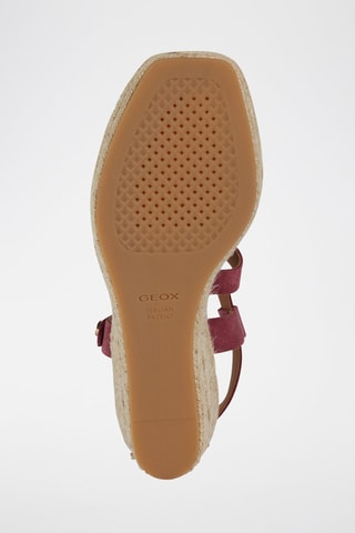 Nubuck Sandalen met Sleehak Panarea - Bordeauxrood