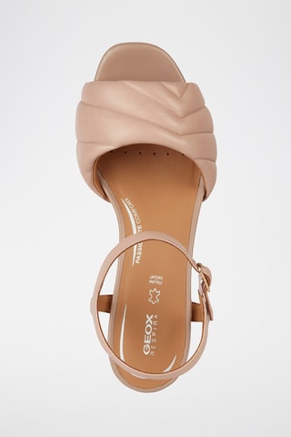 Leren Sandalen met Hak Genziana - Nude