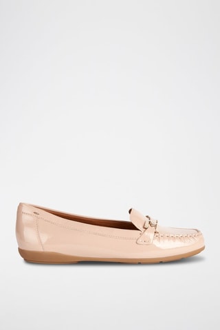 Gelakte Leren Mocassins Annytah  - Nude