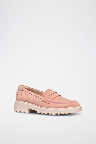Nubuck Platform Mocassins Casey - Roze