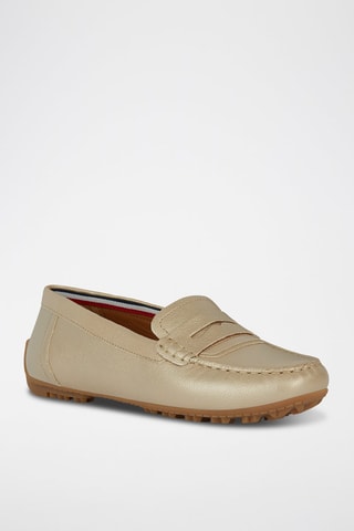 Leren Mocassins Kosmopolis + Grip  - Goudkleurig