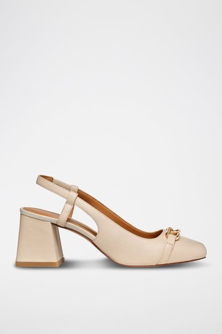 Leren Pumps - Beige