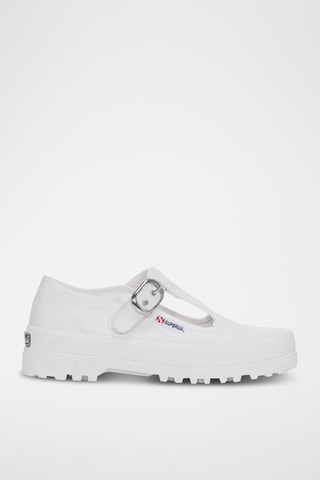 Leren Platform Saloméschoenen - Wit