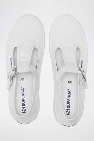 Leren Platform Saloméschoenen - Wit