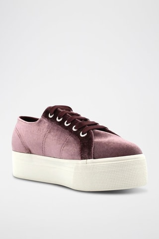 Zapatillas con plataforma 2790-VELVETCHENILLEW - Burdeos