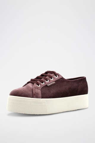 Zapatillas con plataforma 2790-VELVETCHENILLEW - Burdeos