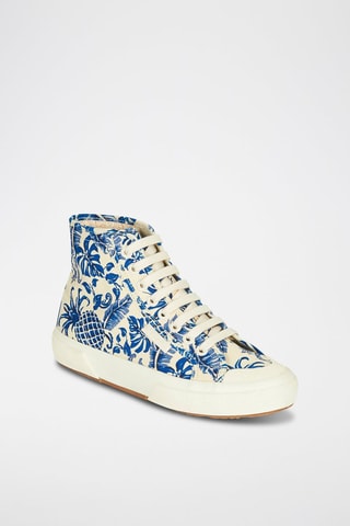 Hoge Sneakers - Beige en Blauw