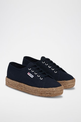Platform Sneakers - Marineblauw