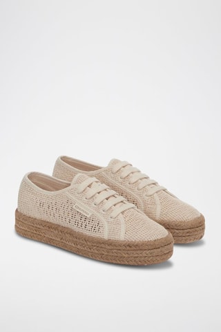 Biologisch Katoenen Platform Sneakers - Beige