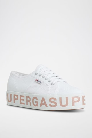 Platform Sneakers - Wit en Roze
