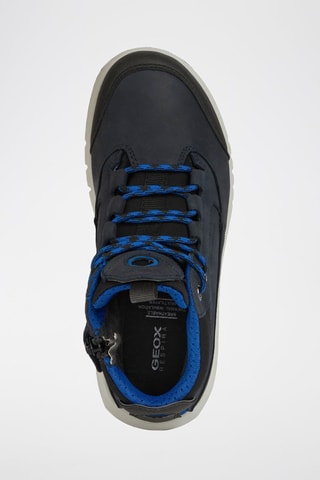 Hoge Leren Sneakers Aeranter - Marineblauw