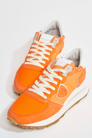 Leren Sneakers Mondial Neon - Oranje