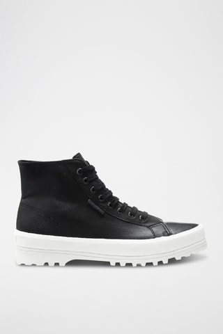 Hoge Leren Sneakers - Zwart