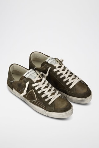 Geitenleren Sneakers - Kaki