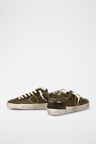 Geitenleren Sneakers - Kaki