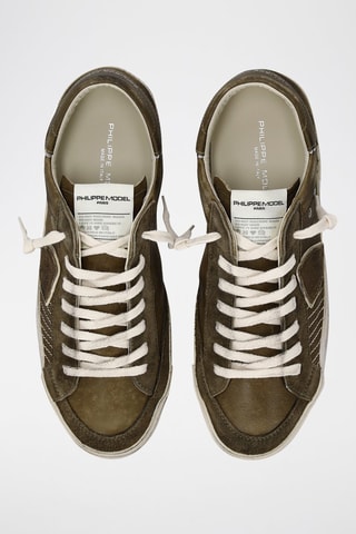 Geitenleren Sneakers - Kaki