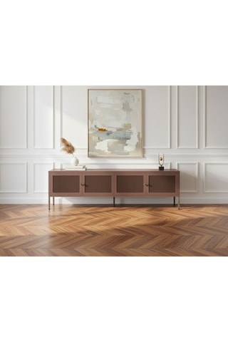Meuble TV 4 portes - 160 x 35 x 50 cm