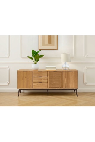 Buffet 3 portes en bois massif - 186 x 40 x 80 cm