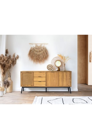 Buffet 3 portes en bois massif - 186 x 40 x 80 cm