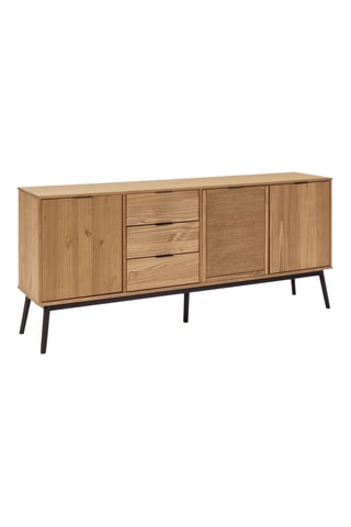 Buffet 3 portes en bois massif - 186 x 40 x 80 cm