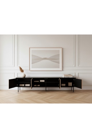 Meuble TV 5 portes - 220 x 40 x 54 cm