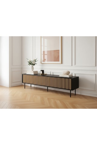 Meuble TV 5 portes - 220 x 40 x 54 cm