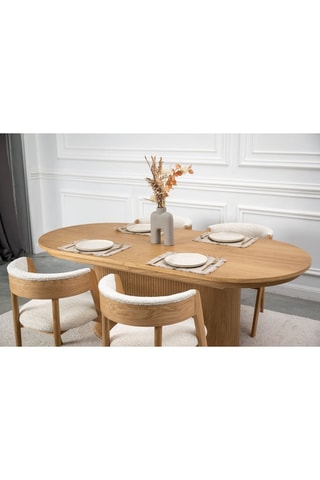 Ensemble de salle à manger en bois - 7 pièces