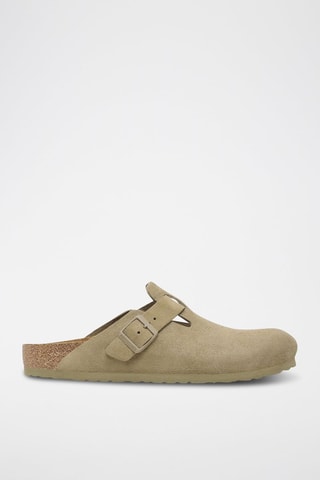 Sabots en nubuck Boston - Kaki - Etroite