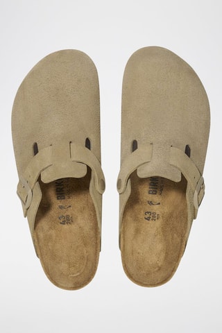 Sabots en nubuck Boston - Kaki - Etroite