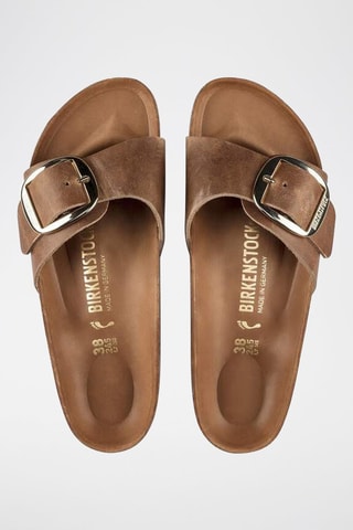 Mules en cuir Madrid - Camel - Etroite