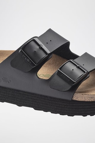 Mules plateformes Arizona Vegan - Noir - Etroite
