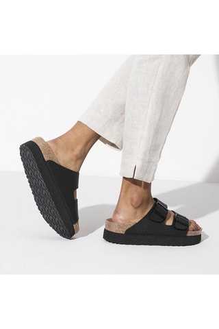 Mules plateformes Arizona Vegan - Noir - Etroite