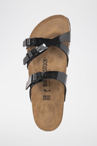 Mules vernies en cuir Franca - Noir - Etroite