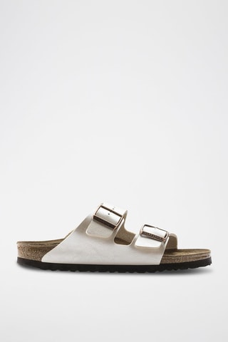 Mules en cuir Arizona - Nacré - Etroite