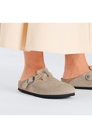Sabots en nubuck Boston - Taupe - Etroite