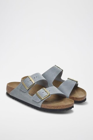 Mules en cuir Arizona - Gris - Etroite