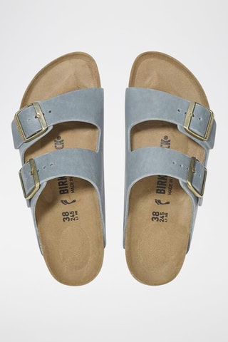 Mules en cuir Arizona - Gris - Etroite