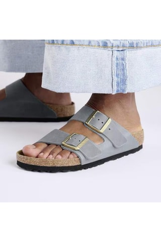 Mules en cuir Arizona - Gris - Etroite