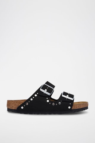 Mules en cuir Arizona - Noir - Etroite