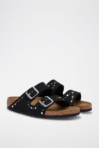 Mules en cuir Arizona - Noir - Etroite